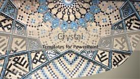  Presentation with masjid - Presentation theme having detail-of-traditional-persian-mosaic background and a soft green colored foreground