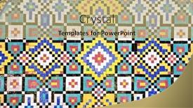  Presentation with world heritage - Slide set consisting of detail-of-traditional-persian-mosaic background and a yellow colored foreground