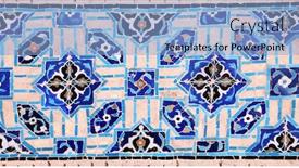  Presentation with persian - PPT layouts with detail-of-traditional-persian-mosaic background and a light blue colored foreground