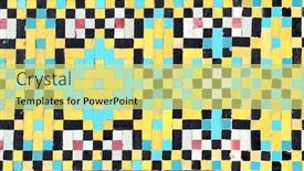  Presentation with persian - Colorful PPT theme enhanced with detail-of-traditional-persian-mosaic backdrop and a yellow colored foreground