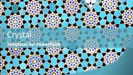  Presentation with unesco - PPT layouts enhanced with detail-of-traditional-persian-mosaic background and a teal colored foreground