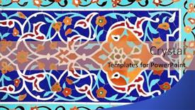  Presentation with mosaic - PPT theme enhanced with detail-of-traditional-persian-mosaic background and a coral colored foreground