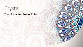  Presentation with vertical - Slide deck consisting of detail-of-traditional-persian-mosaic background and a cream colored foreground