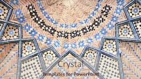  Presentation with friday - PPT theme having detail-of-traditional-persian-mosaic background and a soft green colored foreground