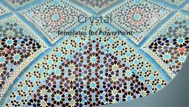  Presentation with mosaic - Presentation design consisting of detail-of-traditional-persian-mosaic background and a light blue colored foreground