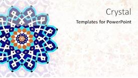  Presentation with vertical - PPT theme featuring detail-of-traditional-persian-mosaic background and a cream colored foreground