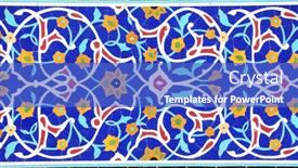  Presentation with persian - Presentation having detail-of-traditional-persian-mosaic background and a cobalt blue colored foreground