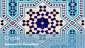  Presentation with persian - Slide set having detail-of-traditional-persian-mosaic background and a teal colored foreground