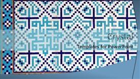  Presentation with dark blue - PPT theme enhanced with detail-of-traditional-persian-mosaic background and a light blue colored foreground