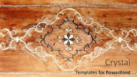  Presentation with wood panel - Amazing presentation design having detail-of-traditional-persian-wooden backdrop and a coral colored foreground