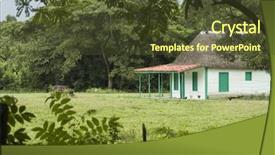  Presentation with farm house - Theme enhanced with detail of typical farm house background and a  colored foreground