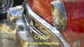  Presentation with classic car - Presentation having vintage classic american car background and a violet colored foreground