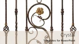  Presentation with vintage retro - Presentation design featuring detail-of-vintage-wrought-iron background and a soft green colored foreground