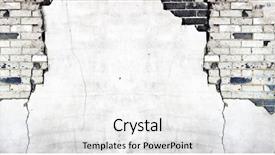  Presentation with wall falling - Colorful slide deck enhanced with detail of wall stucco plaster backdrop and a white colored foreground