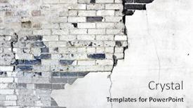  Presentation with wall falling - Audience pleasing PPT theme consisting of detail of wall stucco plaster backdrop and a white colored foreground