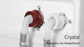  Presentation with water flow - Cool new theme with detail of water attachment backdrop and a light gray colored foreground