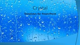  Presentation with rain water - Presentation theme enhanced with detail-of-water-drops background and a cyan colored foreground