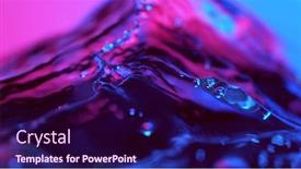  Presentation with neon - Amazing presentation theme having detail-of-water-waves-highlighted backdrop and a wine colored foreground