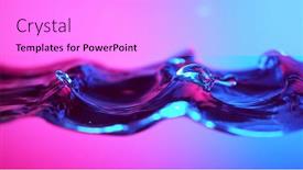  Presentation with neon - Slide set featuring detail-of-water-waves-highlighted background and a lilac colored foreground