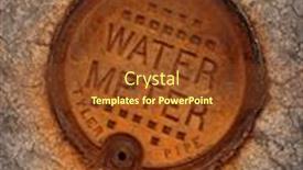  Presentation with water meter - Slides featuring detail-of-weathered-rusted-water background and a tawny brown colored foreground