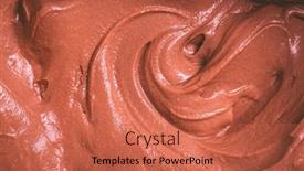  Presentation with sugar free - Slides enhanced with detail-of-whipped-chocolate-cream and a red colored foreground