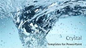  Presentation with aqua - Slide deck consisting of detail-of-whirling-water background and a light blue colored foreground