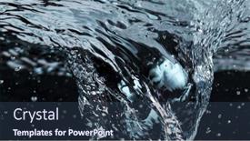  Presentation with aqua - PPT layouts with detail-of-whirling-water background and a tawny brown colored foreground