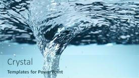  Presentation with aqua - Presentation featuring detail-of-whirling-water background and a light blue colored foreground