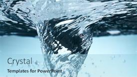  Presentation with aqua - Audience pleasing PPT layouts consisting of detail-of-whirling-water backdrop and a light blue colored foreground