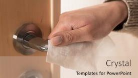  Presentation with wipe - Slides featuring detail-of-woman-hand-cleaning background and a lemonade colored foreground