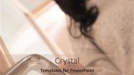  Presentation with wipe - Cool new PPT theme with detail-of-woman-hand-cleaning backdrop and a coral colored foreground