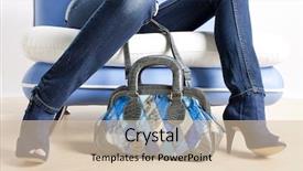  Presentation with jeans - Audience pleasing PPT theme consisting of detail of woman wearing blue backdrop and a lemonade colored foreground