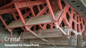  Presentation with dredge - Theme featuring detail-of-wooden-paddle-wheel background and a tawny brown colored foreground