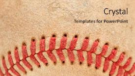  Presentation with vintage baseball - Slide deck consisting of detail of worn leather baseball background and a lemonade colored foreground