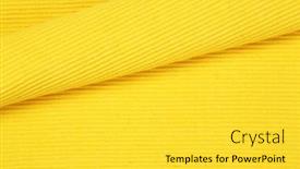  Presentation with woven - PPT theme with detail-of-yellow-woven-cotton background and a light gray colored foreground