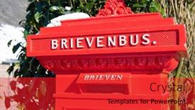  Presentation with old letter - Slide set with detail-old-dutch-letter-box background and a red colored foreground