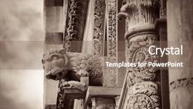  Presentation with black power graphics for church - Cool new slide deck with detail pattern sculpture of church backdrop and a  colored foreground