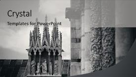  Presentation with black church - Colorful slides enhanced with detail pattern sculpture of church backdrop and a  colored foreground