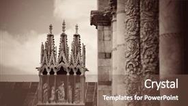  Presentation with pattern - Colorful slide set enhanced with detail pattern sculpture of church backdrop and a  colored foreground