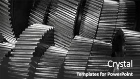  Presentation with machines - Colorful presentation theme enhanced with detail row or stee metal backdrop and a dark gray colored foreground