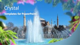  Presentation with istanbul - Cool new PPT theme with detail-shot-from-ayasofia-mosque backdrop and a teal colored foreground