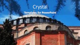  Presentation with istanbul - Slide set having detail-shot-from-ayasofia-mosque background and a ocean colored foreground