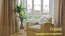  Presentation with living room - Slide deck featuring children hospitals - cute little girl visiting pediatrician background and a soft green colored foreground