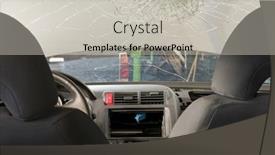  Presentation with wind - Presentation theme with detail-shot-of-a-shattered background and a light gray colored foreground