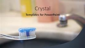  Presentation with tooth brush - Cool new PPT theme with  backdrop and a  colored foreground
