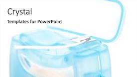  Presentation with dental floss - Audience pleasing PPT theme consisting of detail shot of dental floss backdrop and a  colored foreground