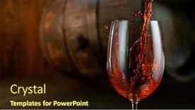  Presentation with wine barrel - Amazing presentation having detail-shot-of-pouring-red backdrop and a wine colored foreground