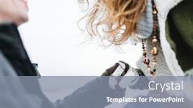  Presentation with kiss - Presentation theme having detail - two young people in love goig to kiss background and a gray colored foreground