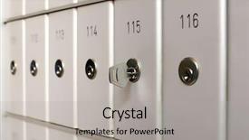  Presentation with deposit - Slide set enhanced with detail view of safety deposit background and a light gray colored foreground