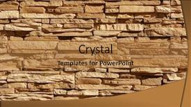  Presentation with stacked stone wall - Theme with detailed background texture sepia background and a gold colored foreground